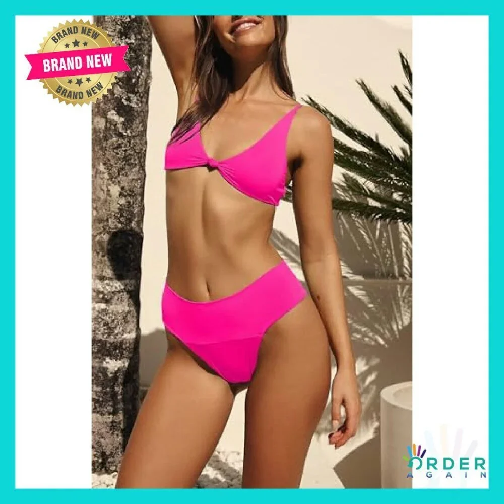 Sexy Knot Bikini Set Adjustable Straps Cheeky Bottom Y2K Chic Summer Swimwear